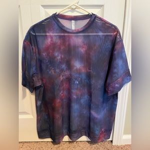 Athleta Mesh Oversized Print T-shirt‎ XS - Multicolor NWOT